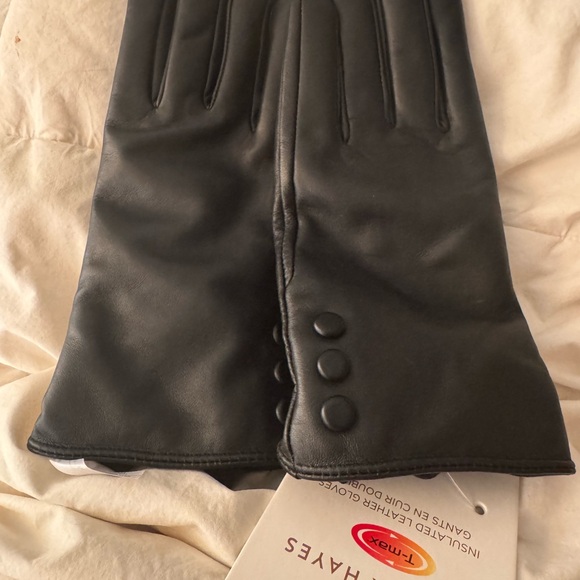 Denver Hayes Women's T-Max Insulated Leather Gloves - Black size L/G NWT - Picture 2 of 4